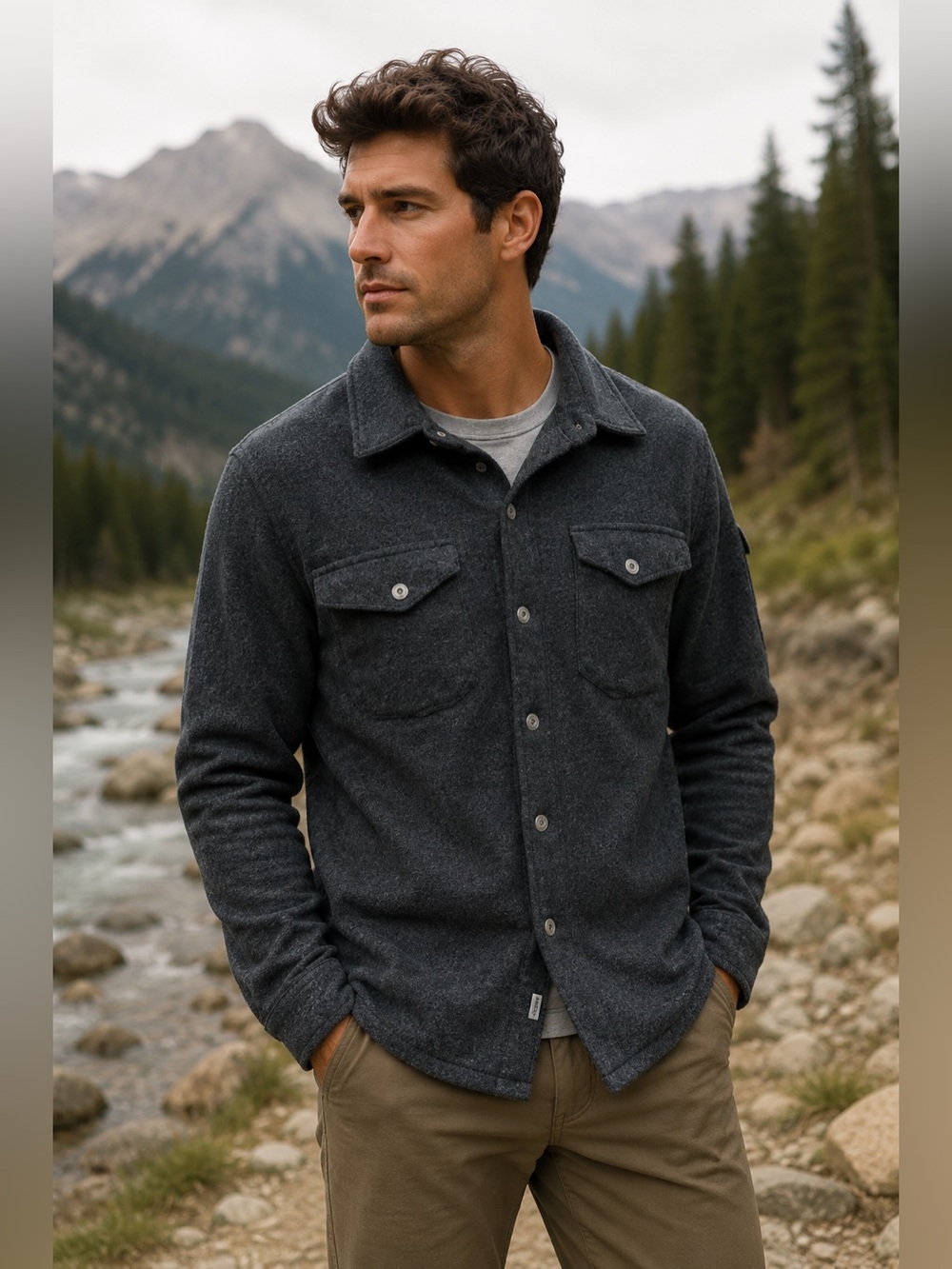Smartwool Grey Wool Blend Light Weight Jacket Men's Medium